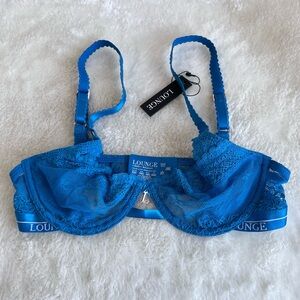 LOUNGE Blue Lace Liberty Balcony Bra Size 32C